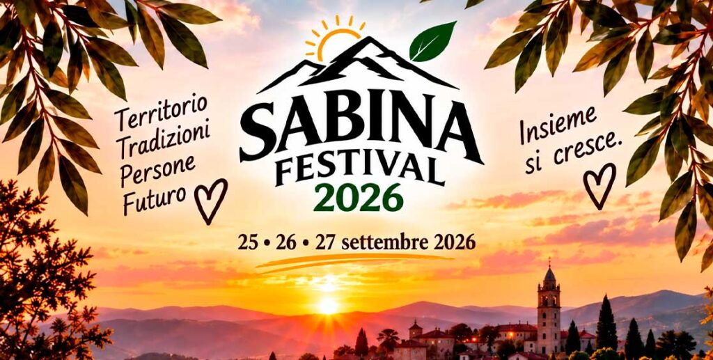 Sabina Festival 2026 a Frasso Sabino, dal 25 al 27 settembre